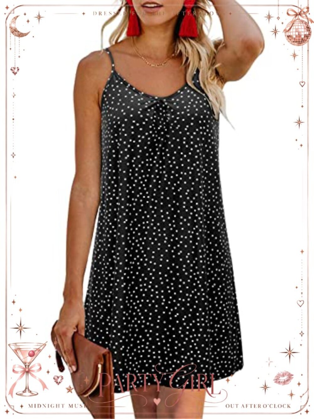 Women's Floral V-Neck Spaghetti Strap Mini Sundress Beach Cover-Up